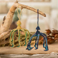 Pair of Crystal and Glass Beaded Octopus-Themed Ornaments - Lovely Aquatic Life